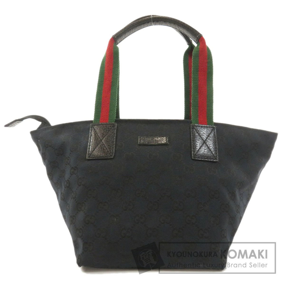 Gucci GG Canvas Web Sherry Line tote bag black canvas